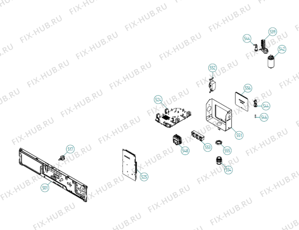 Взрыв-схема стиральной машины Gorenje Prof TDV US   -Metal Grey (900002794, TDC33US) - Схема узла 05