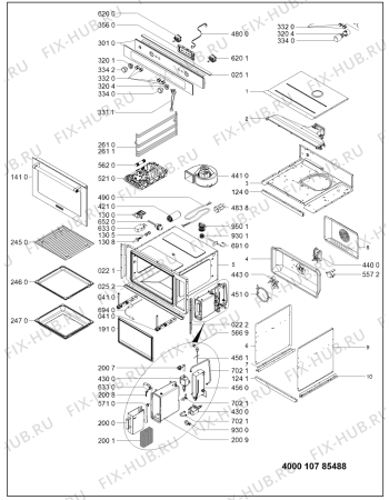 Схема №1 KOQCX45600 (F092787) с изображением Наставление для микроволновой печи Indesit C00384044