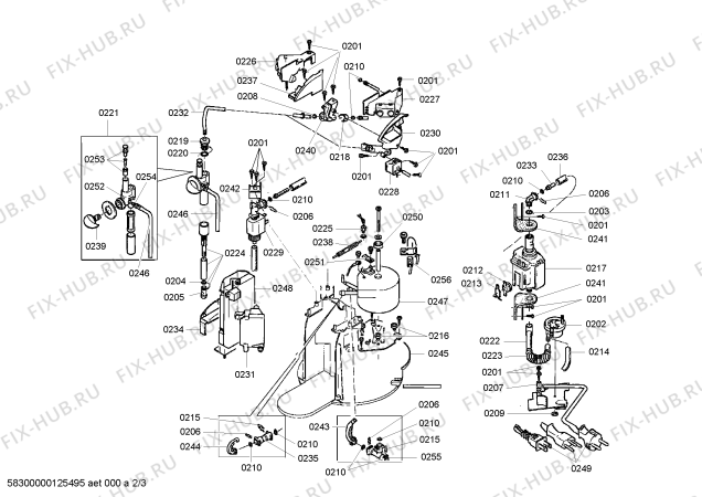 Схема №2 TK50N01IT SN50 Nespresso с изображением Стержень для электрокофемашины Siemens 00495825