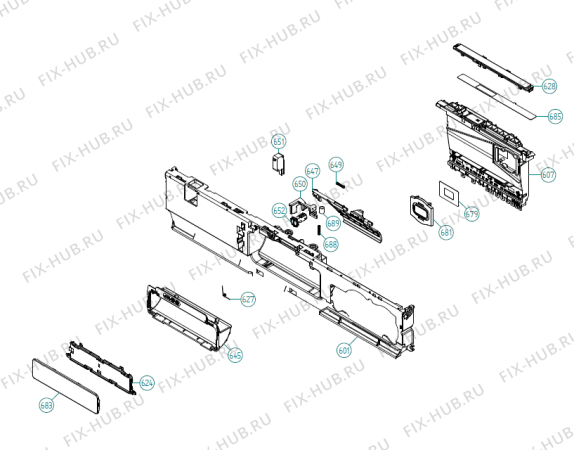 Взрыв-схема посудомоечной машины Asko D5914 XXL EU   -Stainless (340319, DW90.C) - Схема узла 06