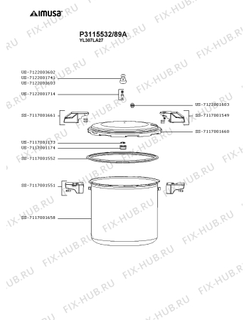 Схема №1 P3115532/89A с изображением Кастрюля для духовки Seb SS-7117001658