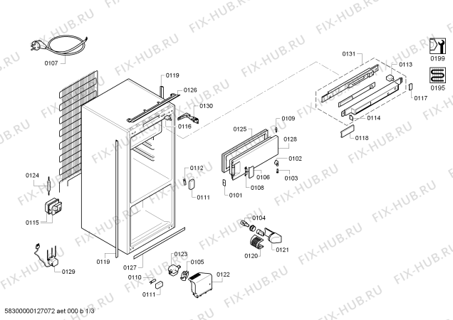 Схема №2 RC242200 с изображением Стеклопанель для холодильника Bosch 00667350