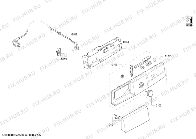 Схема №4 WT36V300NL с изображением Панель управления для сушилки Siemens 00661748