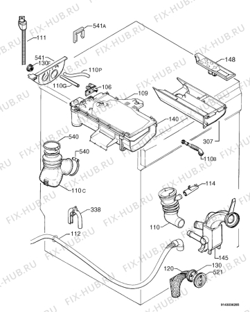 Взрыв-схема стиральной машины Tricity Bendix TBWM1110 - Схема узла Hydraulic System 272