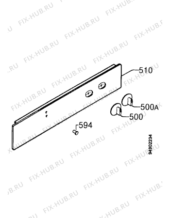 Взрыв-схема плиты (духовки) Zanussi BN213B - Схема узла Command panel 037