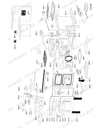 Схема №1 AKG 668/AV/01 с изображением Рукоятка для электропечи Whirlpool 481949858541