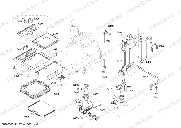 Схема №2 CR60851IL Punkt с изображением Панель для стиральной машины Bosch 00440976