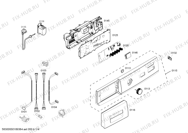 Схема №1 WM14E270FF, iQ 300 varioPerfect с изображением Панель управления для стиралки Siemens 11003219