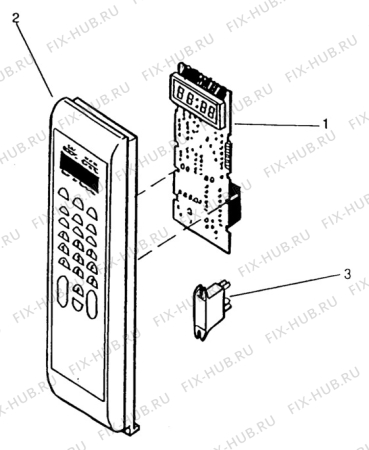 Взрыв-схема микроволновой печи Unknown QN6082W - Схема узла H40 Panel, users manual  D