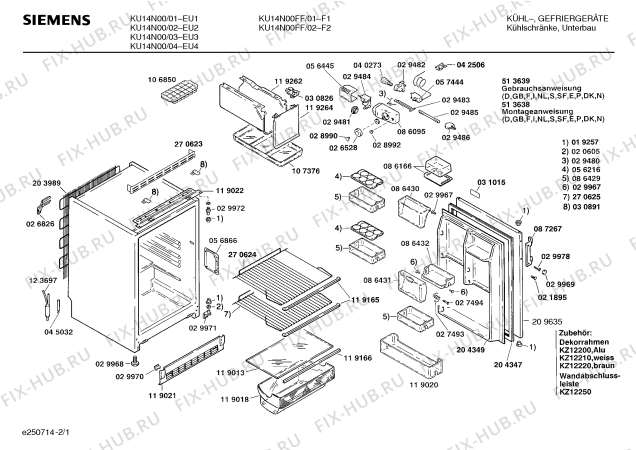 Схема №1 KI23L00FF с изображением Ось для холодильника Siemens 00027494