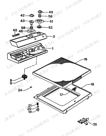 Взрыв-схема стиральной машины Electrolux WH626-1 - Схема узла Control panel and lid