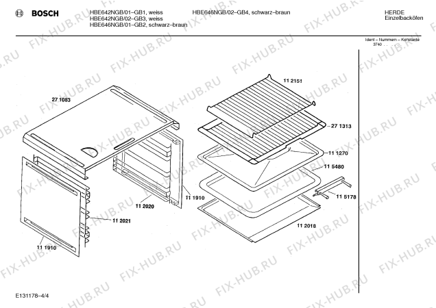 Схема №1 HBEHPB3GB 6142P HOTPOINT с изображением Осветительная планка для плиты (духовки) Bosch 00057502