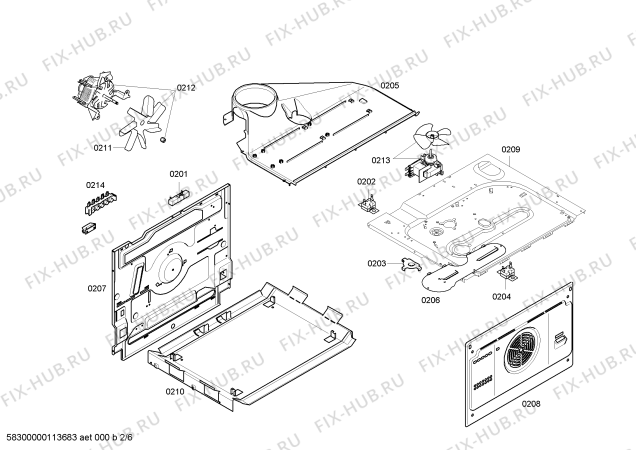 Схема №2 HBN430520F с изображением Панель управления для духового шкафа Bosch 00660744