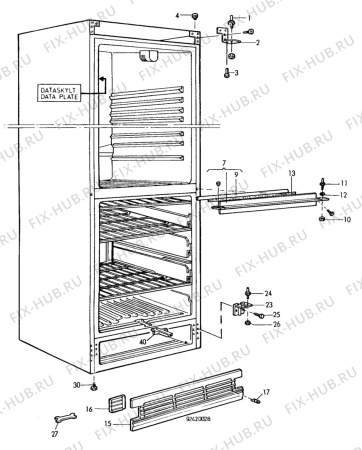 Взрыв-схема холодильника Zanussi ZTC25/14PR - Схема узла C10 Cabinet