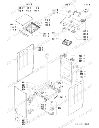 Схема №1 AWE 6514 с изображением Модуль (плата) для стиральной машины Whirlpool 480111103483