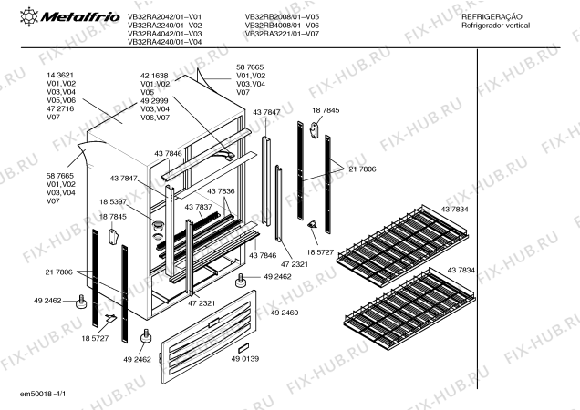 Схема №1 VB32RA4240 с изображением Переключатель для холодильника Bosch 00492462