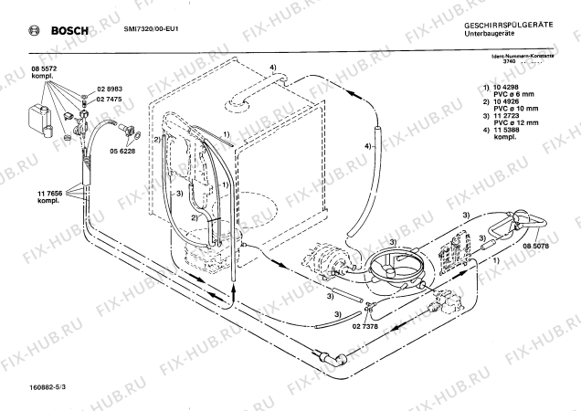 Взрыв-схема посудомоечной машины Bosch SMI7320 - Схема узла 03