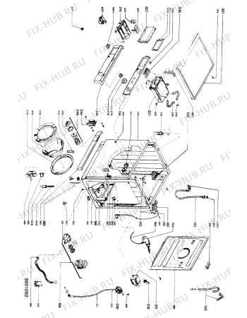 Схема №1 AWL 367/1 с изображением Обшивка для стиральной машины Whirlpool 481944019537