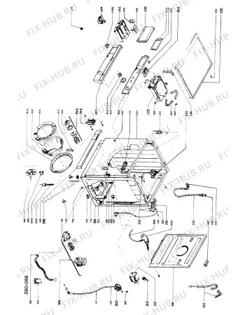 Схема №1 AWL 367/1 с изображением Фиксатор для стиральной машины Whirlpool 481940478552