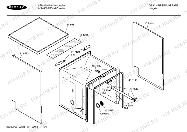 Схема №1 ABM8600 electronic с изображением Кнопка для посудомойки Bosch 00422791