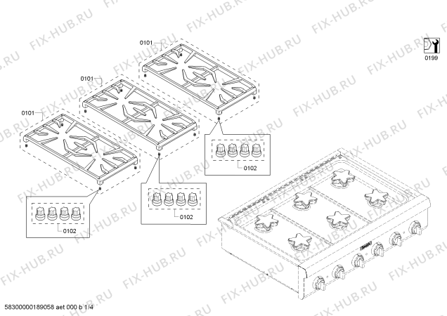 Схема №1 PCG366G с изображением Коллектор для плиты (духовки) Bosch 00683744