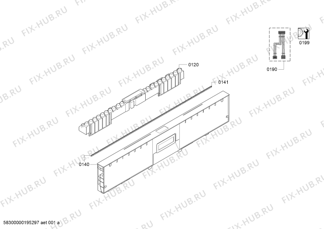 Схема №4 SMA68TX02N, accent line, Made in Germany с изображением Передняя панель для посудомоечной машины Bosch 11030354