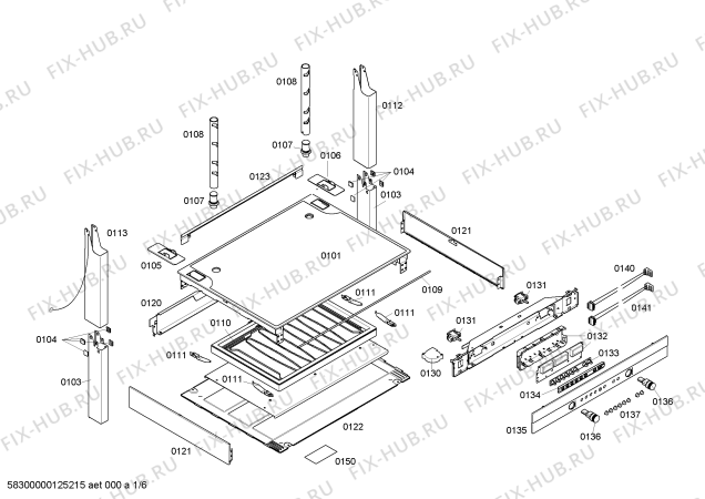Схема №2 B4780N0GB с изображением Панель управления для плиты (духовки) Bosch 00448721