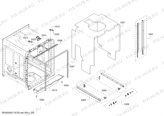 Схема №1 63012322311 Kenmore с изображением Модуль управления, запрограммированный для посудомоечной машины Bosch 00753572