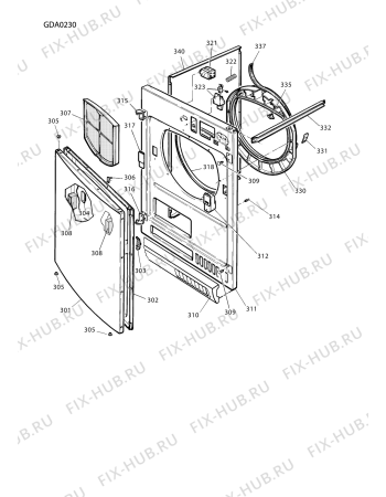 Взрыв-схема стиральной машины Indesit G75CSK (F029341) - Схема узла