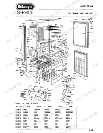Схема №1 C 32 с изображением Покрытие для холодильника DELONGHI ML1430