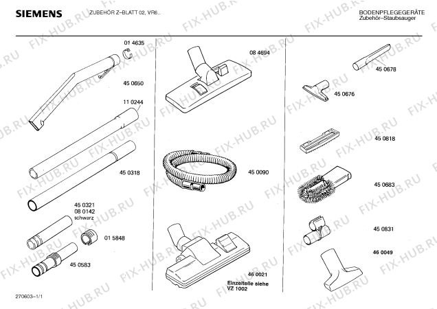 Схема №1 Z-BLATT_02 с изображением Всякое Siemens 00084694