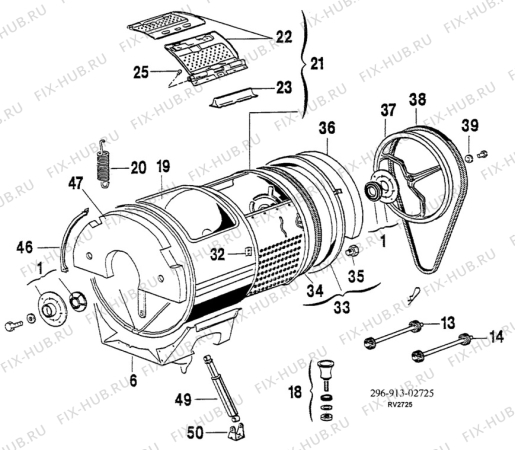 Взрыв-схема стиральной машины Zanussi ZT830X - Схема узла W30 Drum C