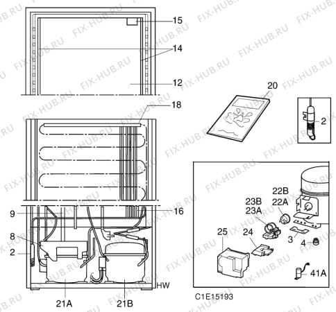 Взрыв-схема холодильника Privileg 031501-0 - Схема узла C10 Cold, users manual