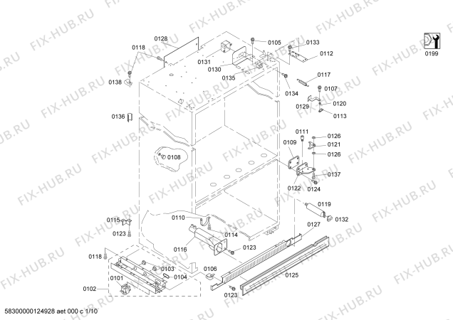 Схема №3 KBURT3655E с изображением Панель для посудомоечной машины Bosch 00143752