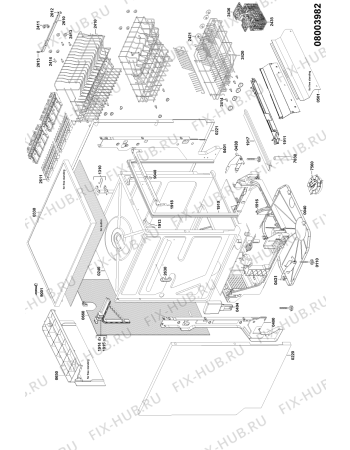 Схема №2 ADP 588 WH с изображением Панель для электропосудомоечной машины Whirlpool 481290508665