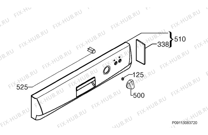 Схема №2 F45015W0 с изображением Микромодуль для электропосудомоечной машины Aeg 973911543036066