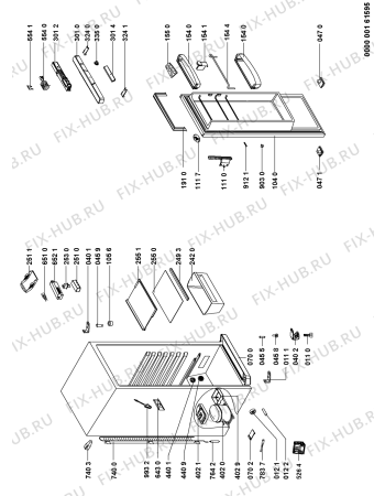 Схема №1 WM1830 A++W с изображением Дверца для холодильной камеры Whirlpool 480131100756