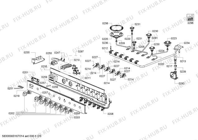 Схема №3 HSB738156A с изображением Трубка горелки для электропечи Bosch 00750318