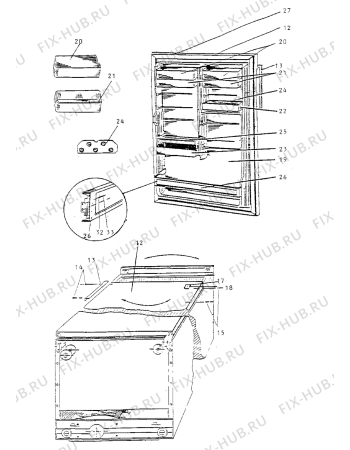 Взрыв-схема плиты (духовки) Acec T1753 - Схема узла Door 003