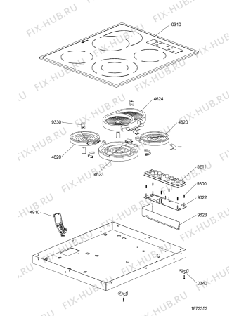 Схема №1 ETV 5660 IN с изображением Пружина для духового шкафа Whirlpool 481249268217