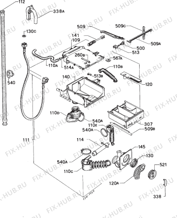 Взрыв-схема стиральной машины Lux WH150 - Схема узла Hydraulic System 272