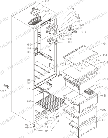 Схема №1 FA860PS (375182, HZF3267AF) с изображением Отключатель для холодильника Gorenje 378052