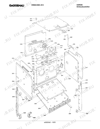 Схема №5 EB984610 с изображением Кронштейн для духового шкафа Bosch 00159992