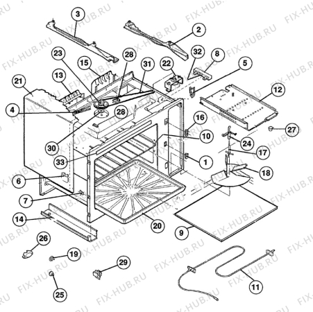 Взрыв-схема микроволновой печи Unknown NF4072 - Схема узла H40 Panel, users manual  D
