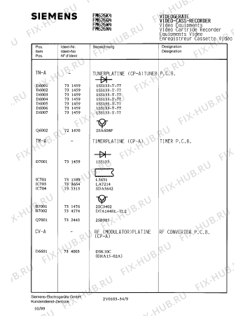 Схема №16 FM626K4 с изображением Модуль для телевизора Siemens 00756277