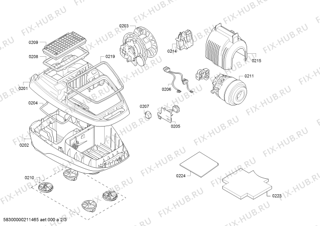 Схема №2 VSQ8AC342 SIEMENS Q 8.0 extremePower allergyPlus с изображением Крышка для пылесоса Siemens 11024343