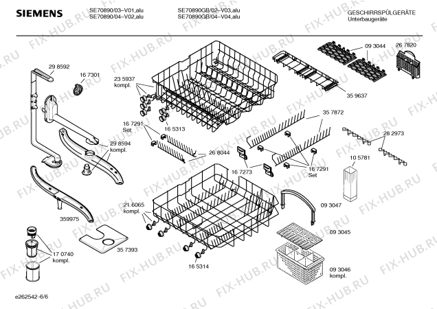 Схема №3 SE70890 HiSense с изображением Инструкция по эксплуатации для посудомойки Siemens 00527008