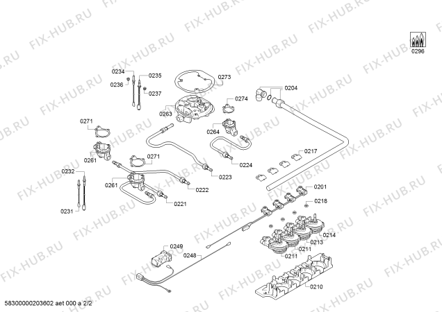 Взрыв-схема плиты (духовки) Bosch PPH6A6B80 MG 60F 3G+1MW BOSCH SV - Схема узла 02