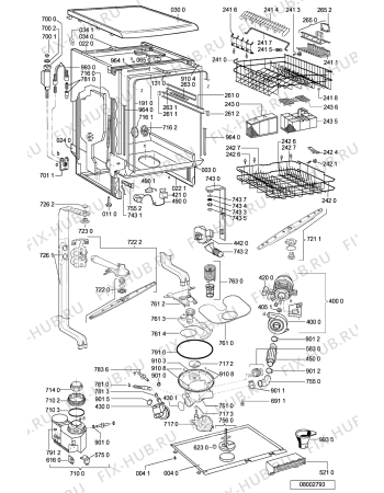Схема №1 GSF 2788 WS с изображением Обшивка для электропосудомоечной машины Whirlpool 481245371711
