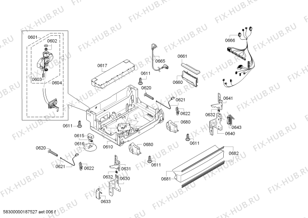 Схема №5 DGS6738 с изображением Столешница для посудомойки Bosch 00686317